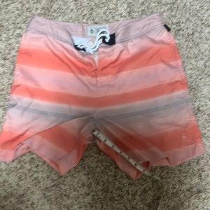 Awesome Original Penguin swim shorts! Size 32. Orange and pink. Great used Cond